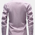 Long Sleeve Stripe Linen Look Button Up Shirt