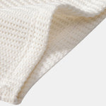 Short Sleeved Waffle V-neck Polo & Drawstring Knitted Waffle Shorts