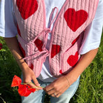 Tied Heart Vest with Pockets