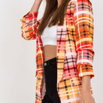 Casual Blazer For Women Color Plaid Long Sleeve Open Front Work Office Suit Jacket With Pocket