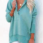 Women's New V-Neck Hooded Irregular Sweater