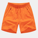 Leaf Print Button Up Shirt & Man Mid Length Drawstring Swim Shorts