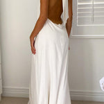 Fashion Halter Neck Long Backless Dress