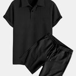 Geometric Jacquard Polo & Shorts