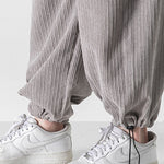 Relaxed Fit Drawcord Hem Corduroy Cargo Pants