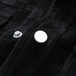 Checkerboard Print Faux Suede Pocket Jacket