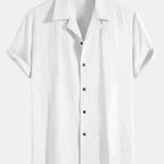 Textured Cotton Revere Shirt & 5" Shorts