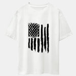 American Flag Print Drop Shoulder Oversize T-Shirt