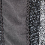 Zip Up Faux Suede Patchwork Sweater