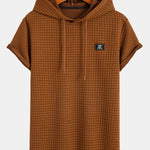 Waffle Hooded Arc Hem T-Shirt