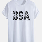 Regular Fit USA Print Cotton T-Shirt