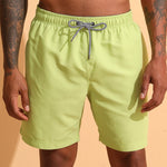 3 Pieces Contrast Waistband Swim Shorts