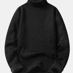 Faux Fur Lined Turtleneck Sweater