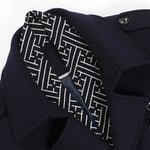 Quilted Lined Double Layer Detachable Scarf Neck Woolen Coat