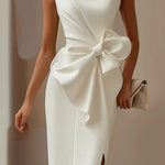 Margovil Sleeveless Bow Knot Waist Pencil Dress