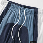 Color Block Corduroy Straight Leg Pants