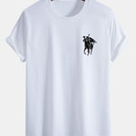 Regular Fit Pumpkin Headless Horseman Print Cotton T-Shirt