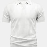 Johnny Collar Open Knit Polo