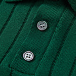 Stripe Knit Polo Shirt