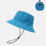 Stowable Quick-drying Bucket Hat With Chin Strap