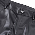 Ruched PU Leather Pants