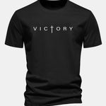 Regular Fit Victory Slogan Print Cotton T-Shirt