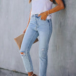 Margovil High Rise Distressed Ripped Skinny Jeans