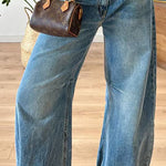Vintage Pocketed Wide Leg Denim Pants