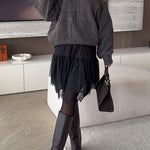 Chic One Shoulder Long Sleeves Pullover Sweater