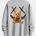 Graffiti Smiley Bear Print Relax Fit Sweatshirt
