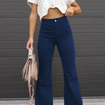 Margovil One Button Corduroy Flare Pants with Pockets