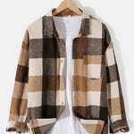 Flannel Plaid Overshirt & Chino Cargo Jogger Pants