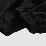 Men's Classic Plaid Fluffy Faux Fur Lapel Jacket Corduroy Casual Pants Set