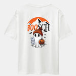 BOOSCH Beer Ghost Print Drop Shoulder Oversize T-Shirt