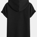 Kangaroo Pocket Waffle Hooded T-Shirt & Shorts