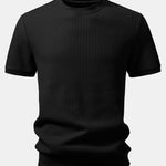 Waffle Ribbed Hem T-Shirt