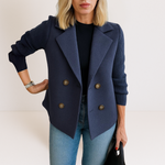 Martine™ - Elegant Jacket with Knitted Sleeves