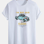 Regular Fit Classic Car Print Cotton T-Shirt