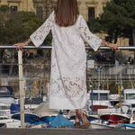 Lace V-neck Loose Maxi Dress