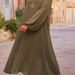 Cotton and Linen Patchwork Loose Maxi Dress