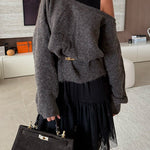 Chic One Shoulder Long Sleeves Pullover Sweater