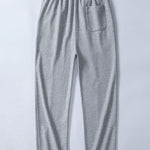 Relax Fit Long Sleeve 2 In 1 Waffle T-Shirt & Waffle Pleated Pintuck Straight Leg Pants