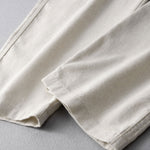 Waffle Textured Cuban Shirt & Straight Leg Linen Pants