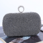 Margovil Sparkly Rhinestones Ring Clasp Evening Handbag