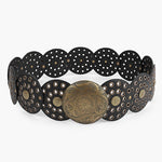 Margovil Vintage Rivet Metal Buckle Boho Disic Belt