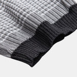 Striped Gradient Knitted Polo Shirt & Slim Fit Tapered Trousers