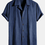 Textured Cotton Revere Shirt & 5" Shorts