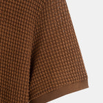 Short Sleeve Waffle Ribbed Hem T-Shirt