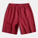 3 Pieces Diamond Geometric Jacquard Drawstring Shorts