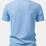 Ribbed Mock Neck T-Shirt